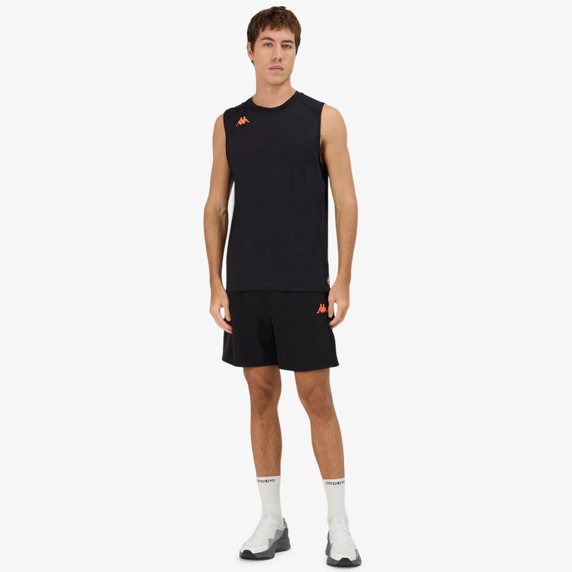 KOMBAT FIOLO - Active Jerseys - Tank - Man - BLACK-NEON CORAL - Image 5