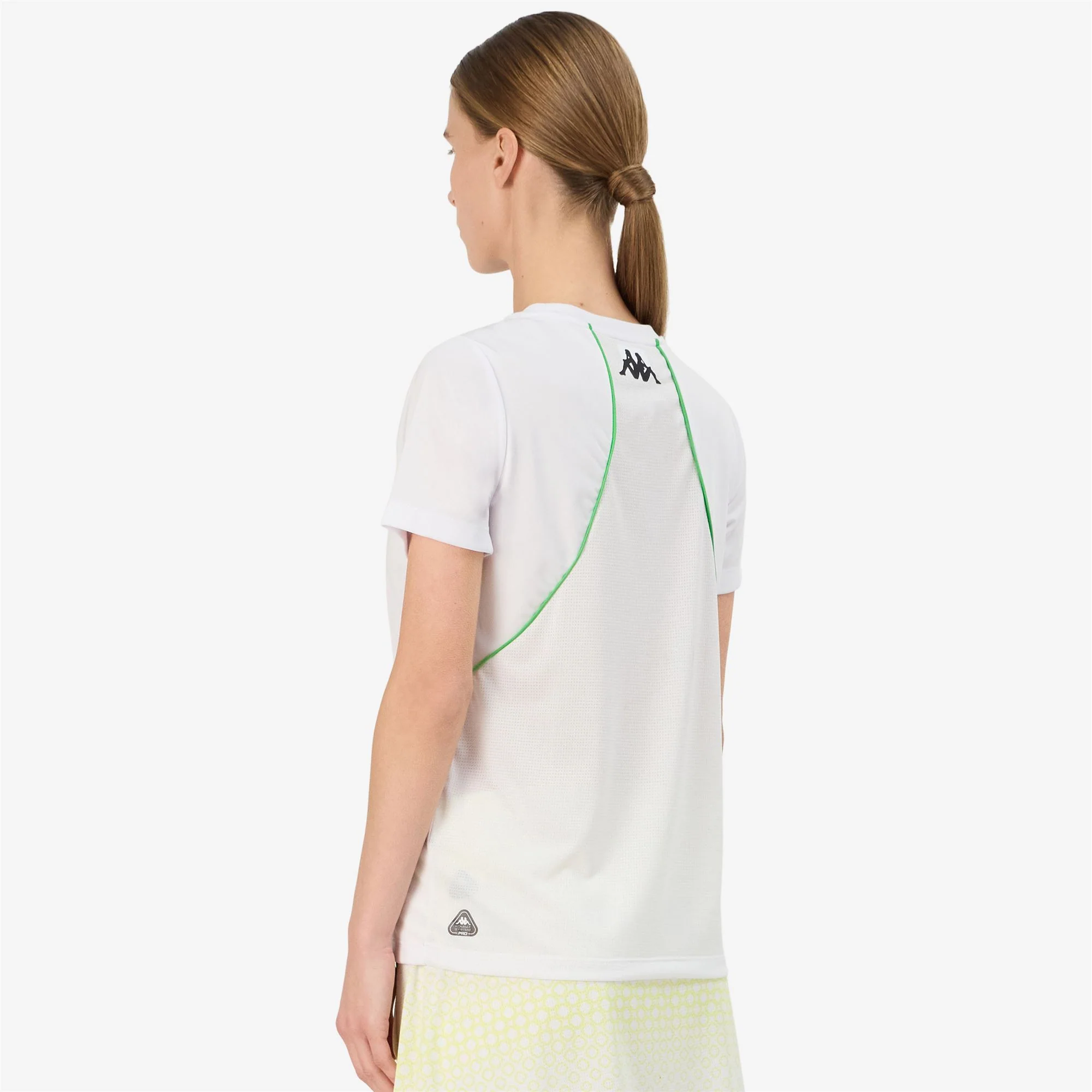 KOMBAT PADEL FITASI - Active Jerseys - Shirt - Woman - WHITE-GREEN FLUO - Image 3