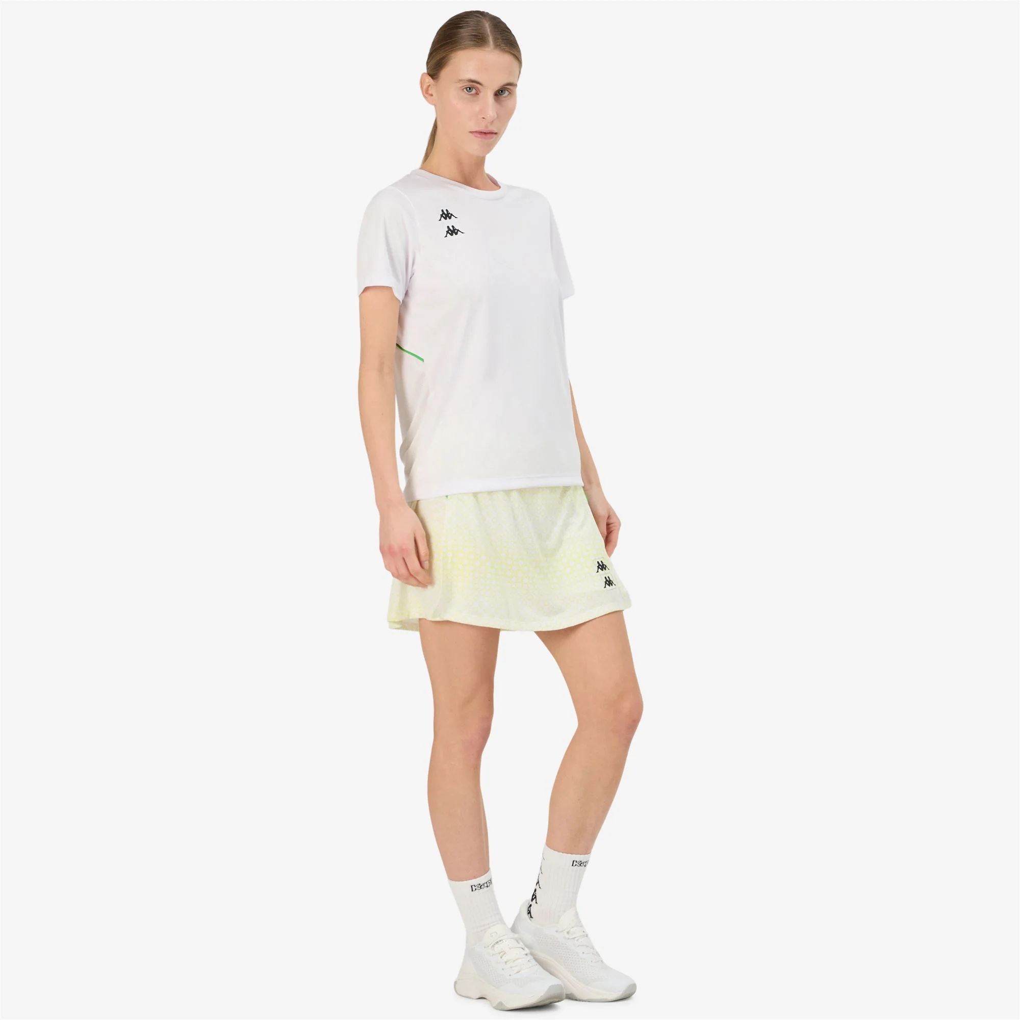 KOMBAT PADEL FITASI - Active Jerseys - Shirt - Woman - WHITE-GREEN FLUO - Image 5