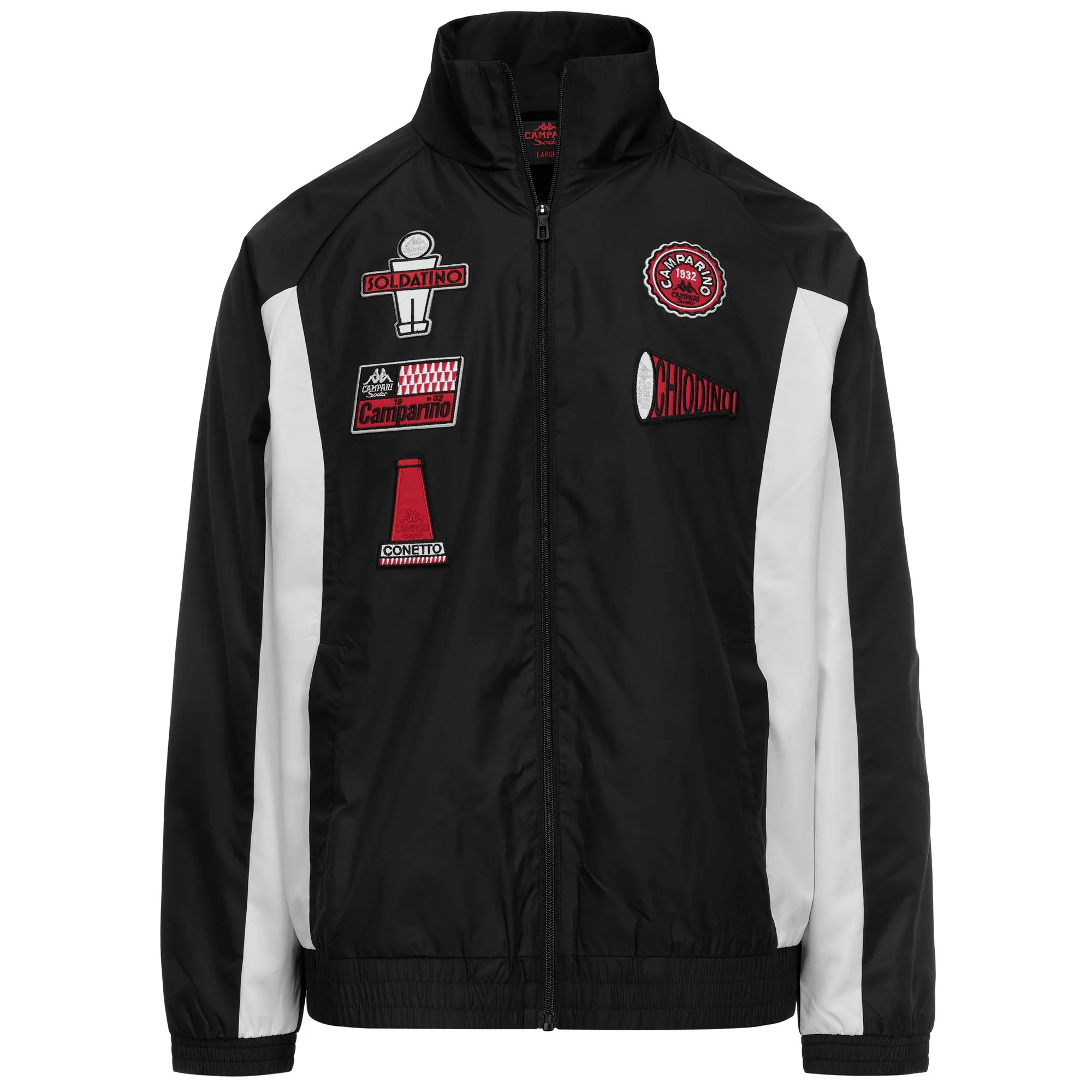AUTHENTIC   CHIODINO CAMPARI SODA - Fleece - Jacket - Man - BLACK-WHITE