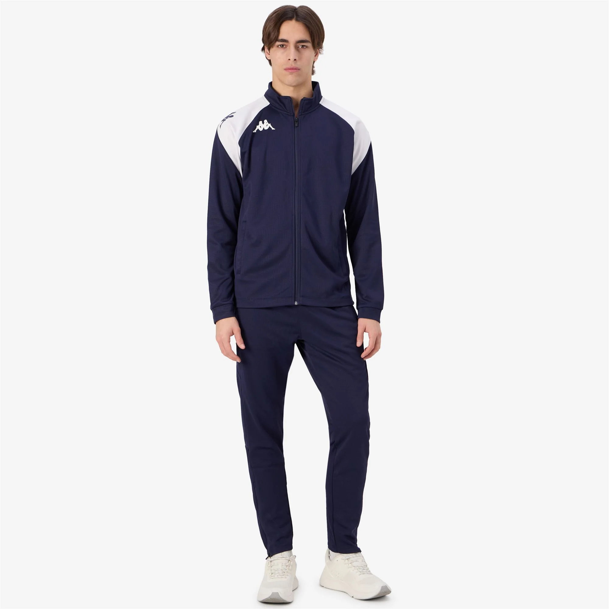 KAPPA4FOOTBALL LENNO - Fleece - Jacket - Man - BLUE MARINE-WHITE