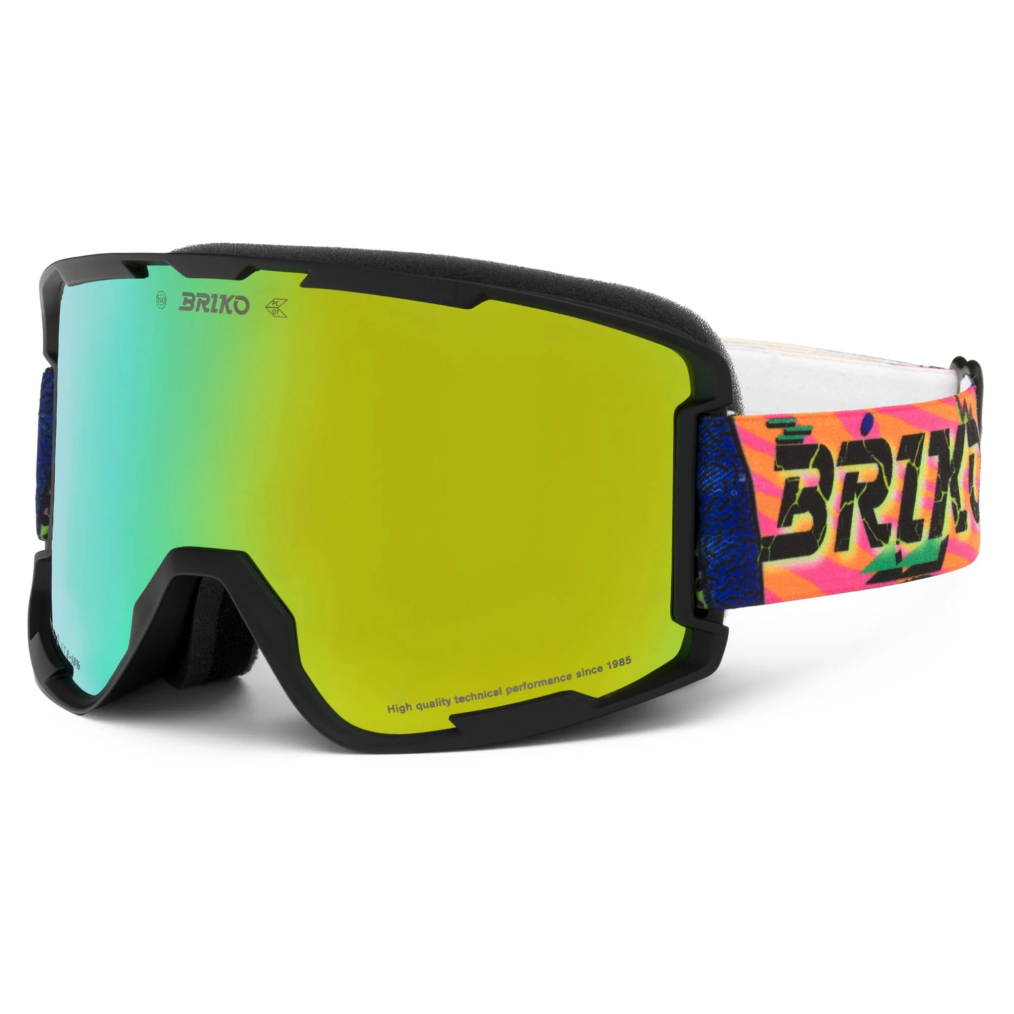 MARLO - Goggles - Ski Goggles - Unisex - Black Fantasy Lime-LIM3-Dune - Image 3