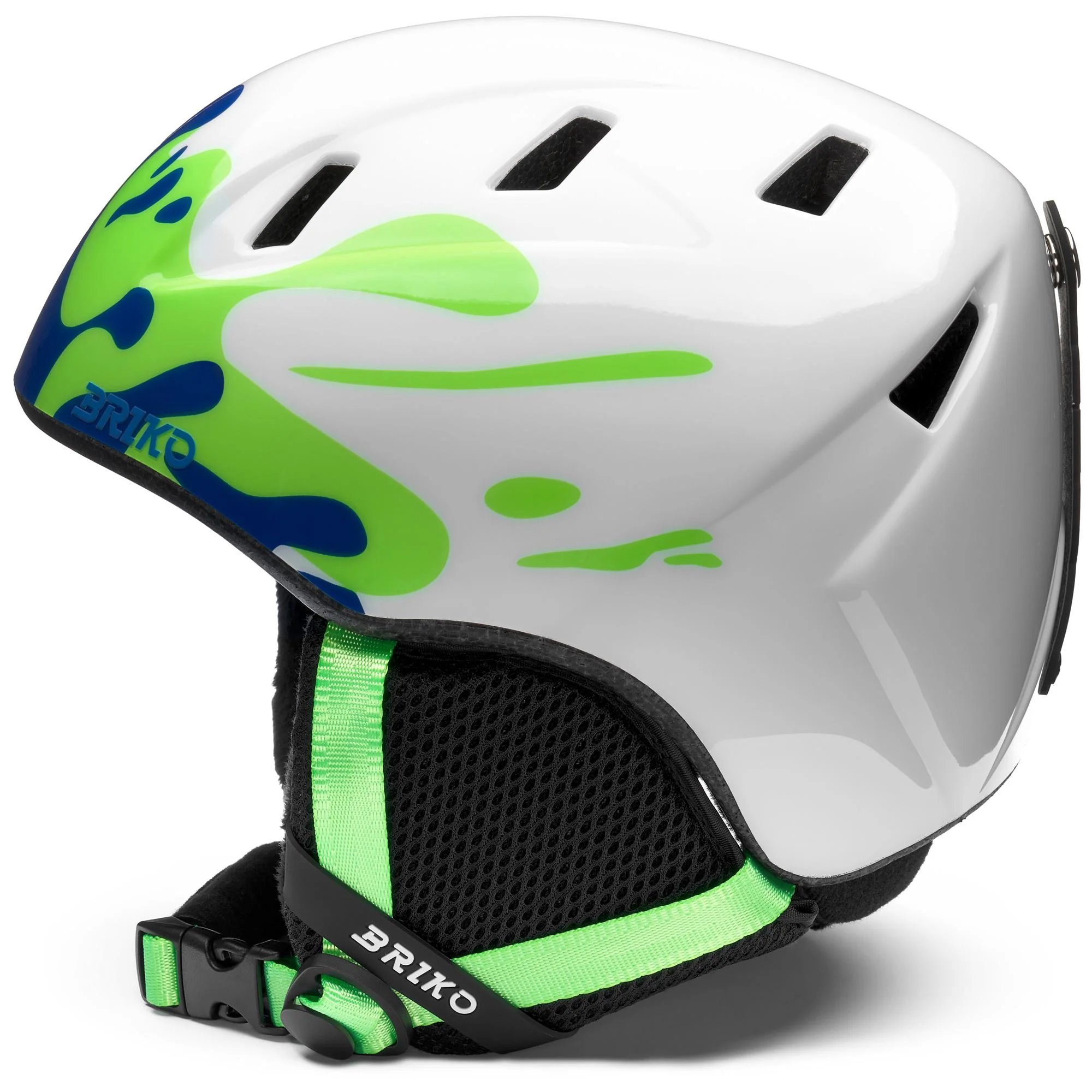 MAKALU GRAPHIK - Helmets - Helmet - Kid unisex - SHINY WHITE-NEON GREEN-ENDEAVOUR BLUE - Image 2