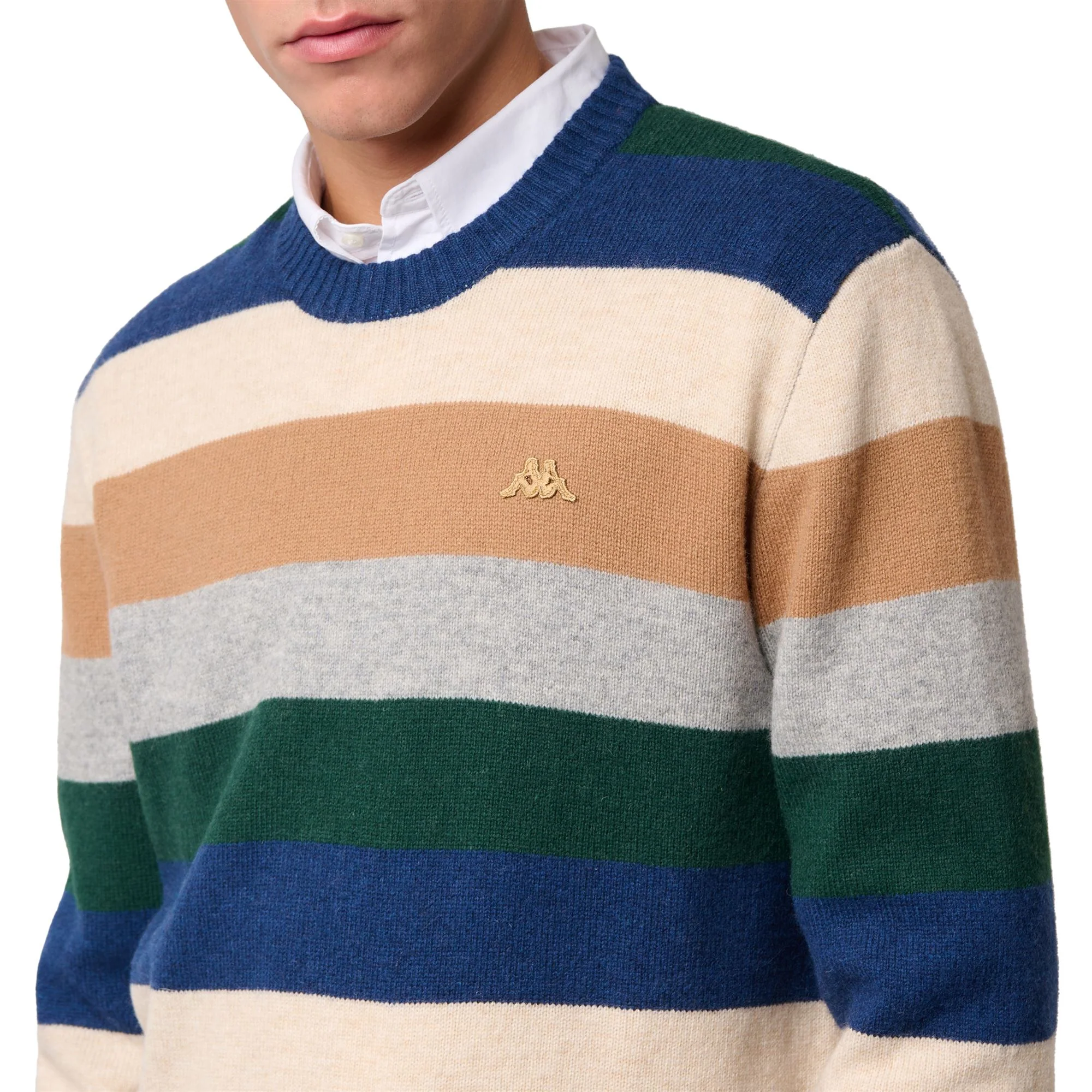 AGASSIE - KNITWEAR - Pull Over - Man - BLUE IRIS-GREEN JUNE-GREY FROST-BEIGE COFFEE-BEIGE CLAY - Image 6
