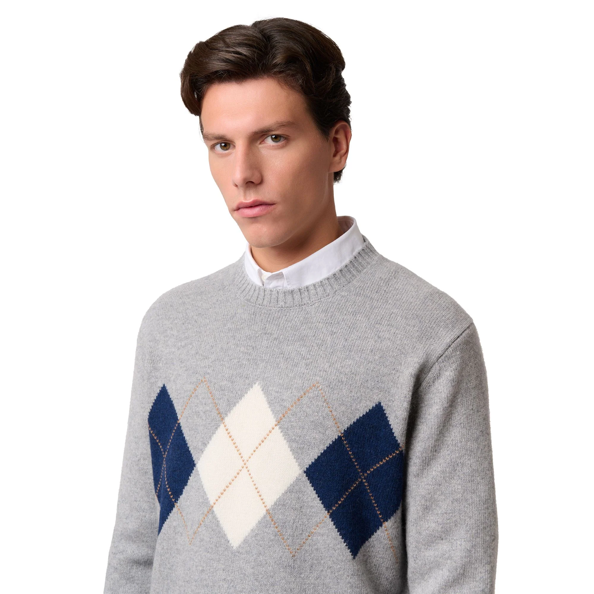 AVALON - KNITWEAR - Pull  Over - Man - GREY FROST-BLUE IRIS-WHITE NATURAL-BEIGE COFFEE - Image 6