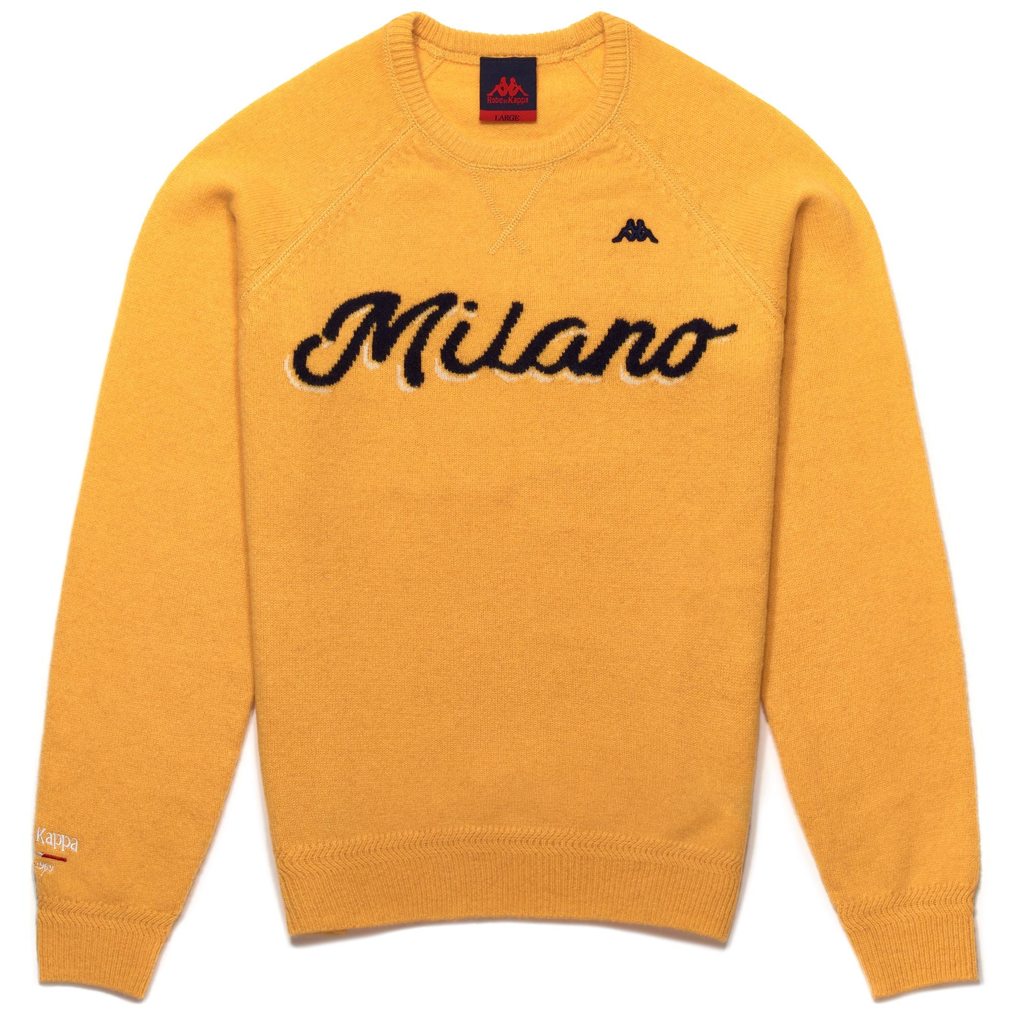 EROI KNIT ROUND - KNITWEAR - Jumper - Man - MILANO YELLOW-NAVY