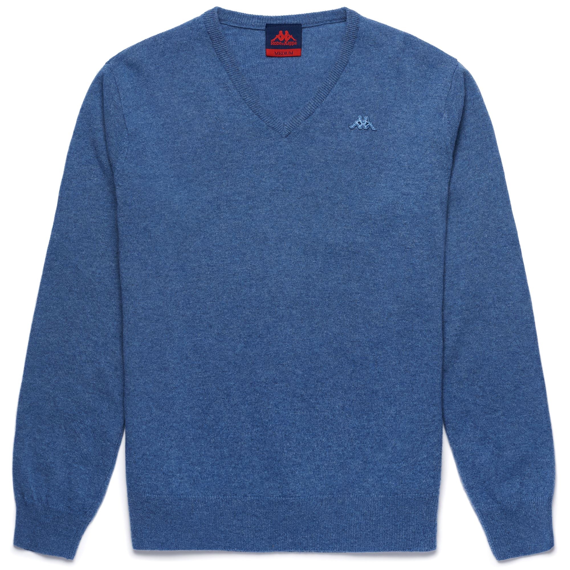 LAMB BLEIBURG - KNITWEAR - Pull  Over - Man - BLUE STONEWASH