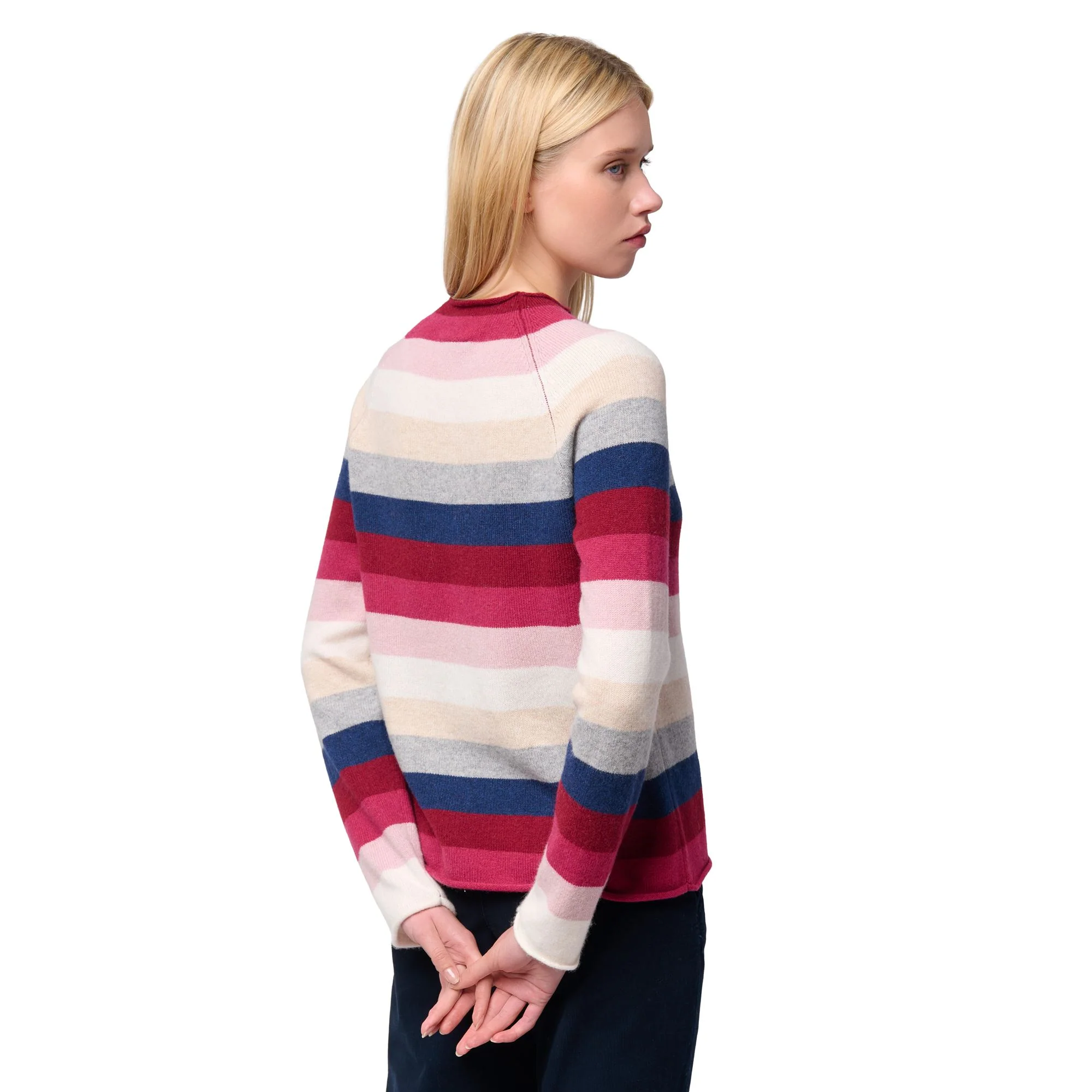 HILARY - KNITWEAR - Pull Over - Woman - RED POMEGRANATE-RED DK-PINK ZEPHYR-WHITE NATURAL-BEIGE CLAY-GREY FROST-BLUE IRIS - Image 4
