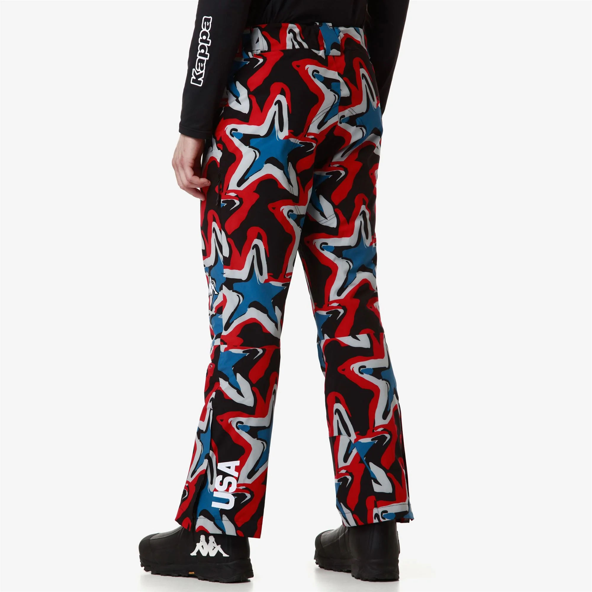 8CENTO  864G US - Pants - Sport Trousers - Man - BLACK-RED-GREY LT-LEAD-BLUE AVIO - Image 7
