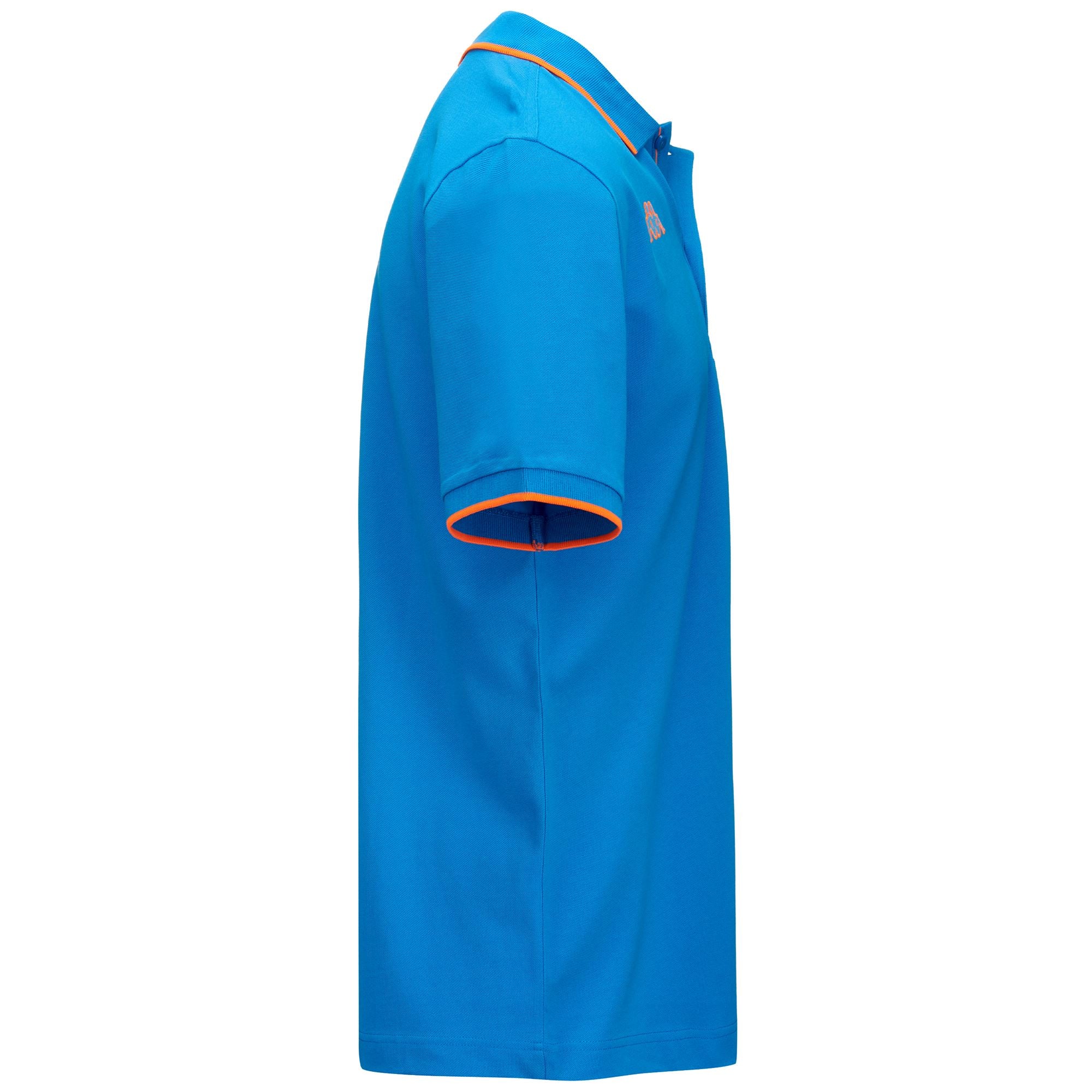 LOGO FLU - Polo Shirts - Polo - Man - BLUE MALIBU-NEON ORANGE - Image 3