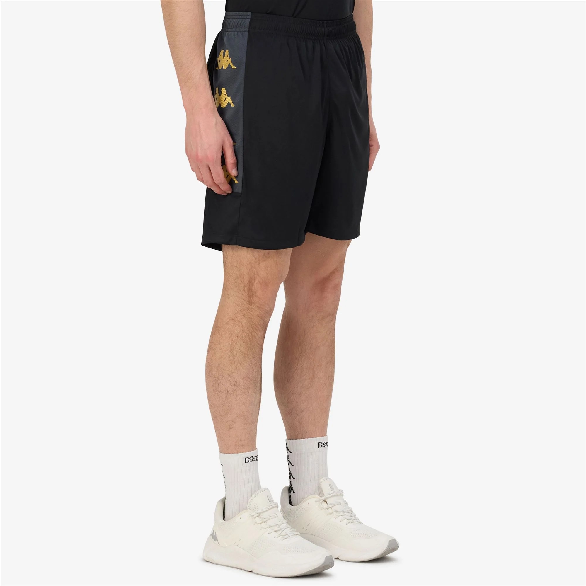KAPPA4FOOTBALL GONDO - Shorts - Sport  Shorts - Man - BLACK-GREY DK
