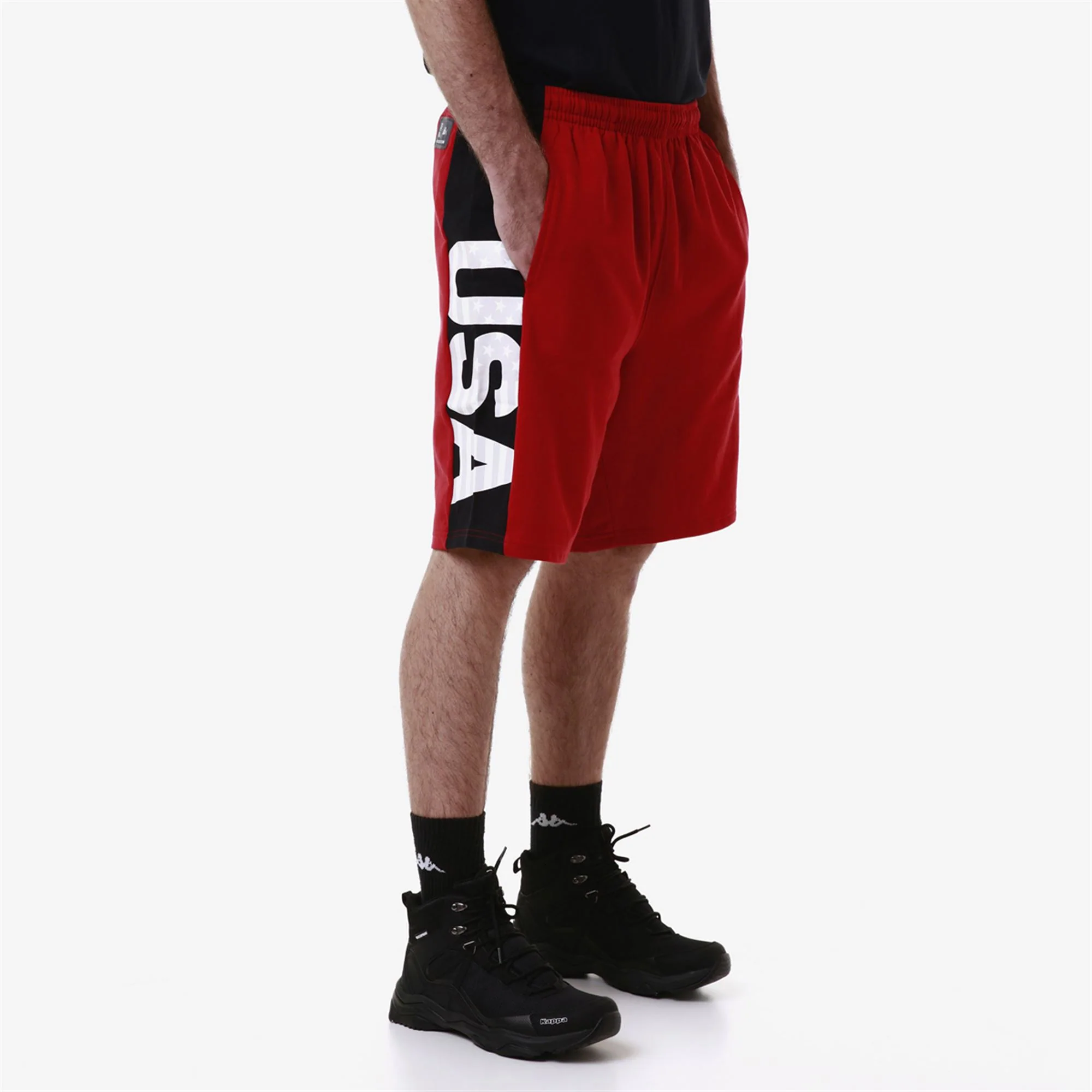 ALOZIP USA US - Shorts - Sport Shorts - Unisex - RED-BLUE DK NAVY - Image 6