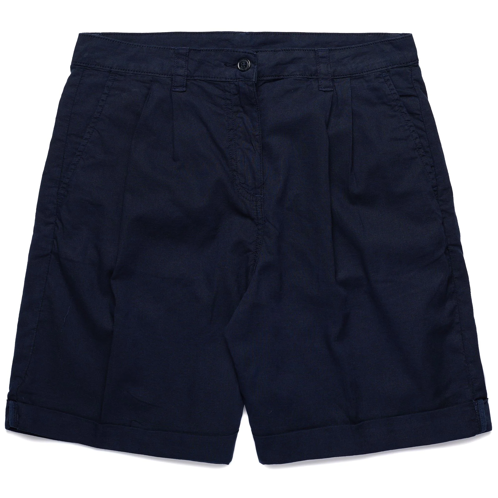 YVONNE LIGHT LINEN - Shorts - CHINO - Woman - BLUE NAVY