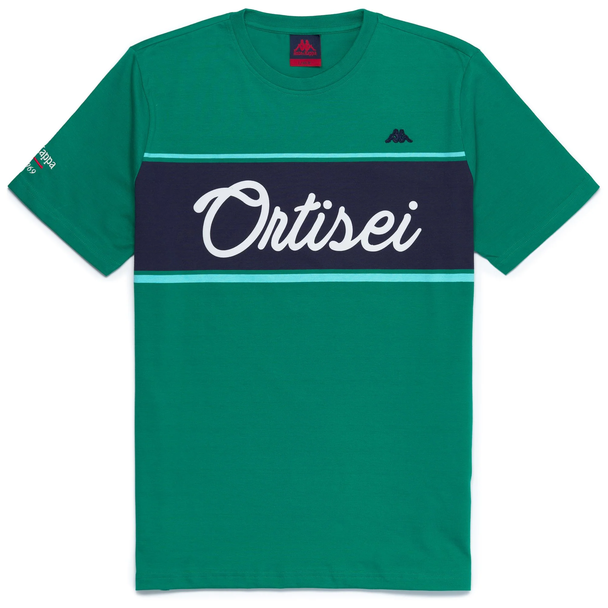 EROI TEE ORTISEI STRIPED - T-ShirtsTop - T-Shirt - Man - GREEN-BLUE MARINE-TURQUOISE RADIANCE