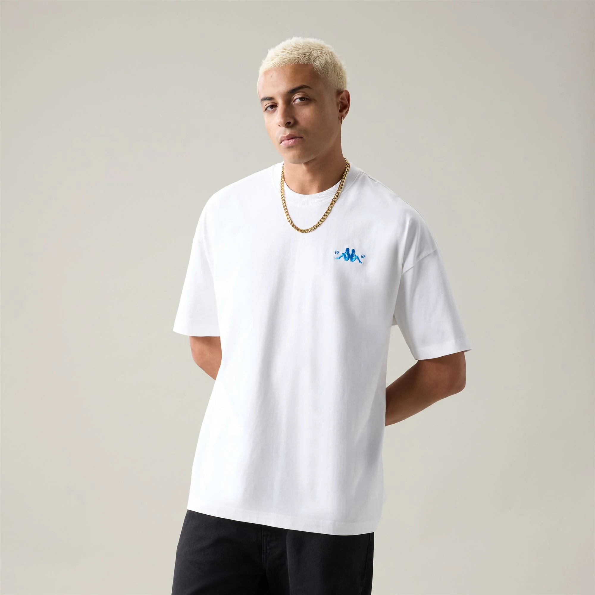 NHAMAK - T-Shirts & Top - T-Shirt - Man - White-Blue Sea