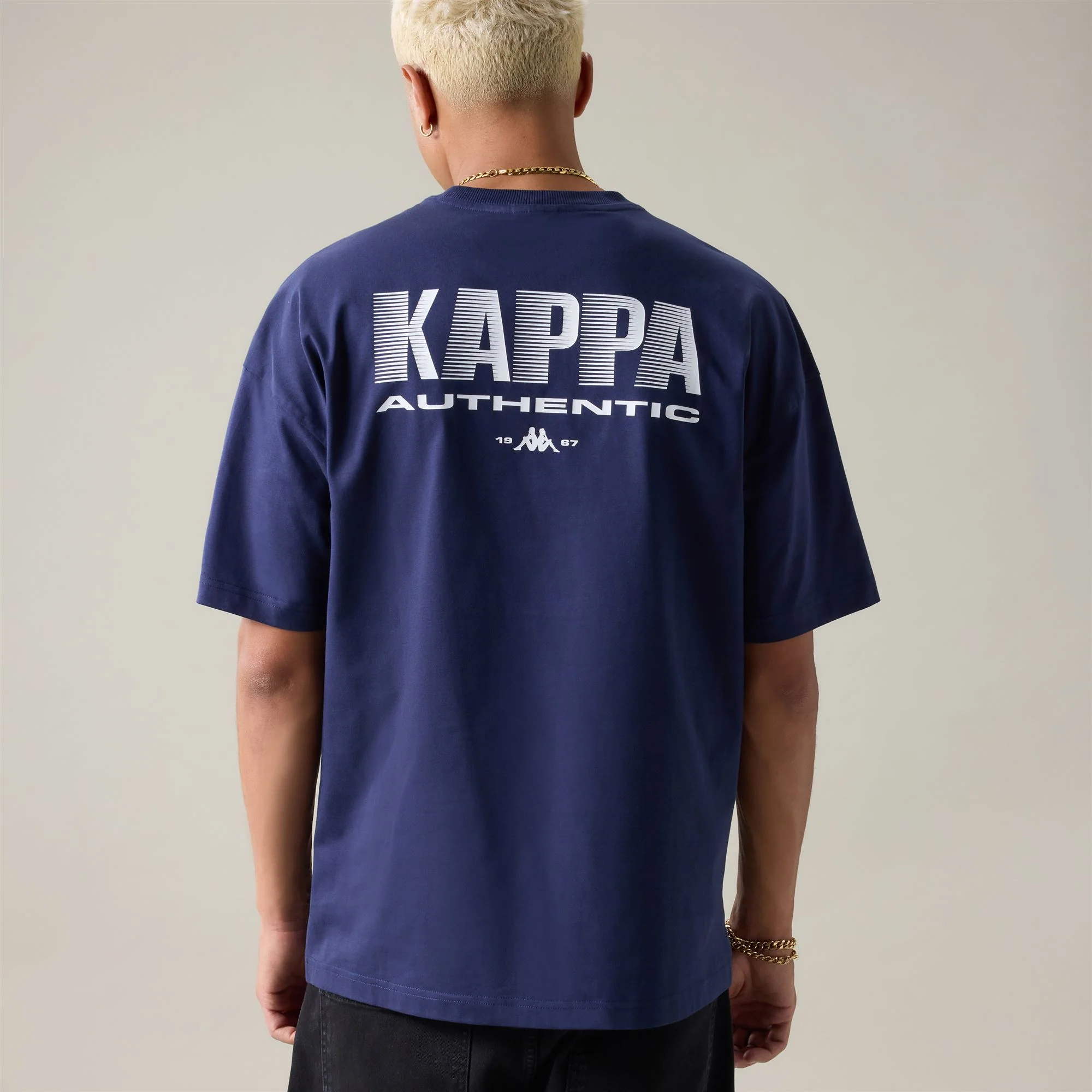 OLMIA - T-Shirts & Top - T-Shirt - Man - Blue Iris-White - Image 4
