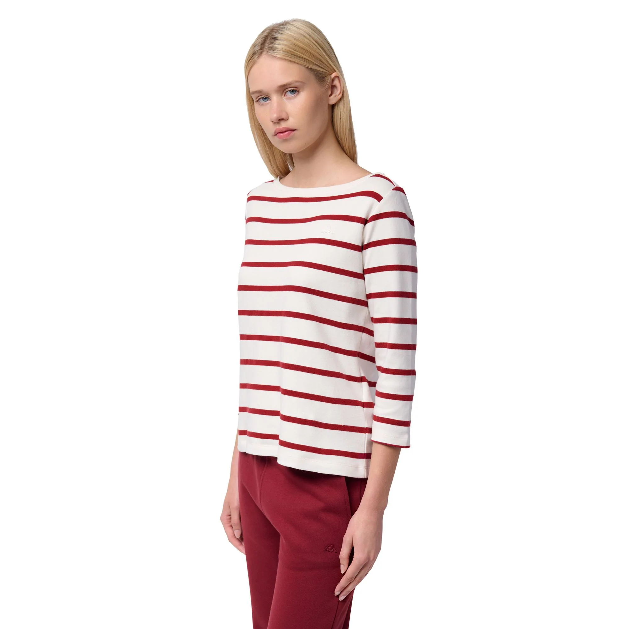 FRANCINE - T-ShirtsTop - T-Shirt - Woman - WHITE NATURAL-RED POMEGRANATE